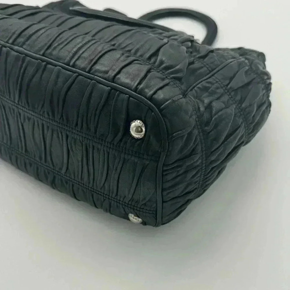 PRADA Nappa Gaufre B2599L Nero + 🆓 ENTRUPY COA - Picture 12 of 16